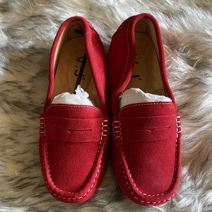 Nwot - Red Suede loafer- driving moc.  8.5